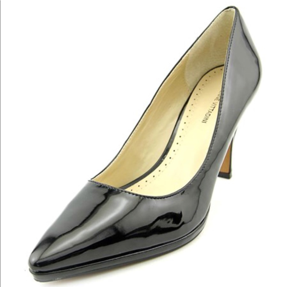 Adrienne Vittadini black patent pump